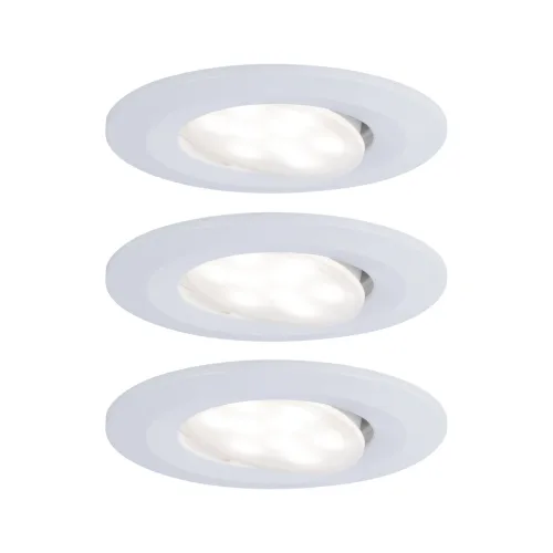 Paulmann, Paulmann Calla LED-Bad-Einbauleuchte 3er Set 18 W IP65 Weiß (matt)
