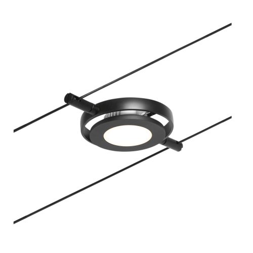 Paulmann, Paulmann Niedervolt-Seilsystem-Leuchte 4 W LED Schwarz (matt), Chrom