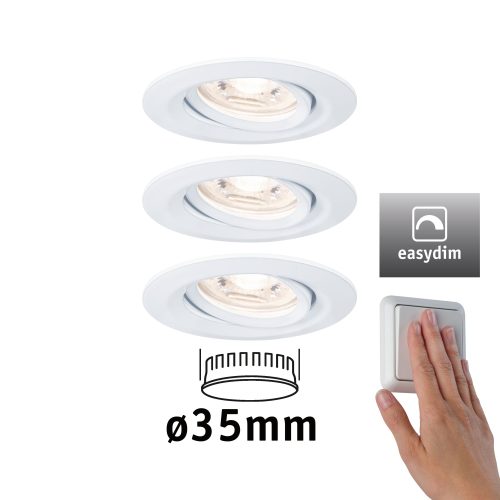 Paulmann, Paulmann 92971 EBL Nova mini Plus Coin LED-Einbauleuchte 3er Set LED 4.20 W Weiß