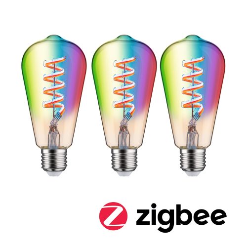 Paulmann, 29164 Paulmann Home LED-Leuchtmittel E27 EEK: G (A - G) 6.3 W RGBW Gold