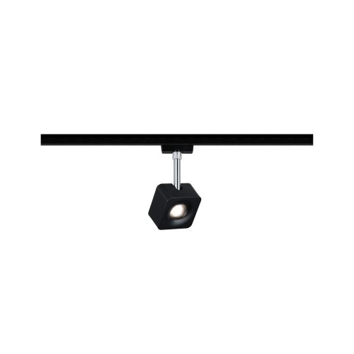 Paulmann, Paulmann Cube Hochvolt-Schienensystem-Leuchte URail LED fest eingebaut 8 W LED Schwarz (matt), Chrom