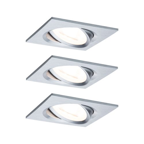 Paulmann, Paulmann 93438 Einbauleuchte 3er Set 19.5 W Aluminium (gedreht)