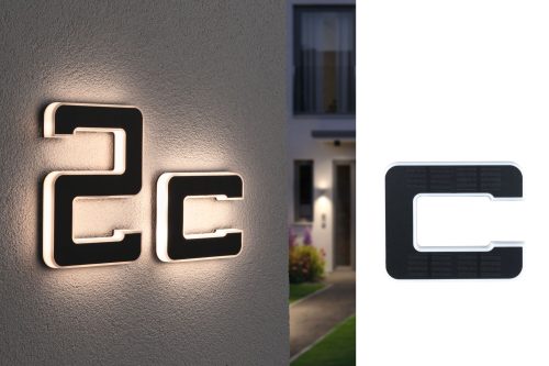 Paulmann, Paulmann 94652 Solar Hausnummer c Solar-Hausnummernleuchte EEK: A (A - G) Warmweiß Schwarz