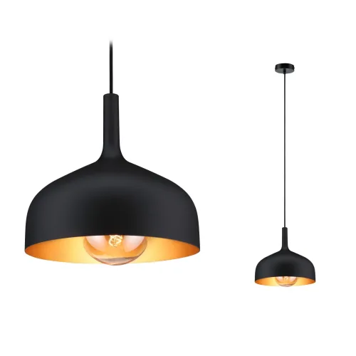 Paulmann, Paulmann Embla II 77062 Pendelleuchte E27 Schwarz, Gold