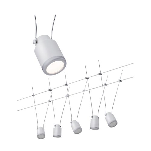 Paulmann, Paulmann TunLED 3980 Seil-Komplettsystem LED fest eingebaut 20 W LED Chrom (matt), Weiß