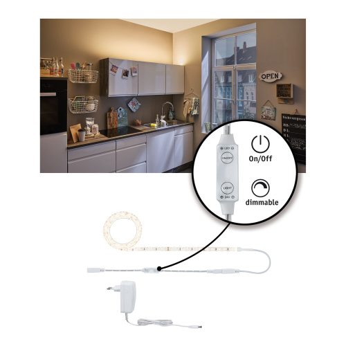 Paulmann, Paulmann SimpLED 78955 LED-Streifen-Komplettset mit Stecker 24 V 1.5 m Warmweiß Piece 1 St.