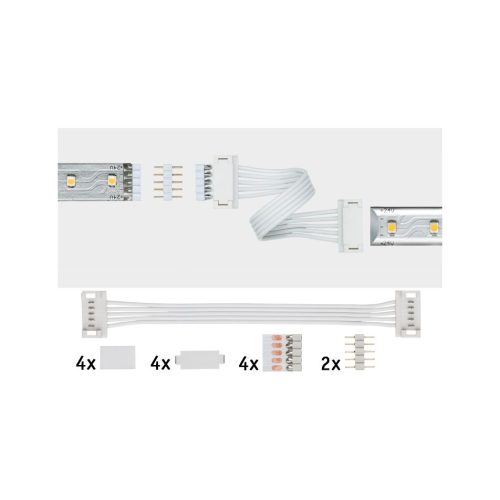 Paulmann, Paulmann 70919 Verbinder-Set 144 W (max) Kabellänge: 10.00 cm 24 V Kunststoff (L x B x H) 100 x 19 x 7 mm 1 St.