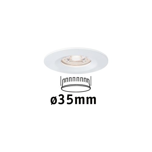 Paulmann, Paulmann EBL Nova mini Coin 94298 LED-Einbauleuchte 4.00 W Warm-Weiß Weiß