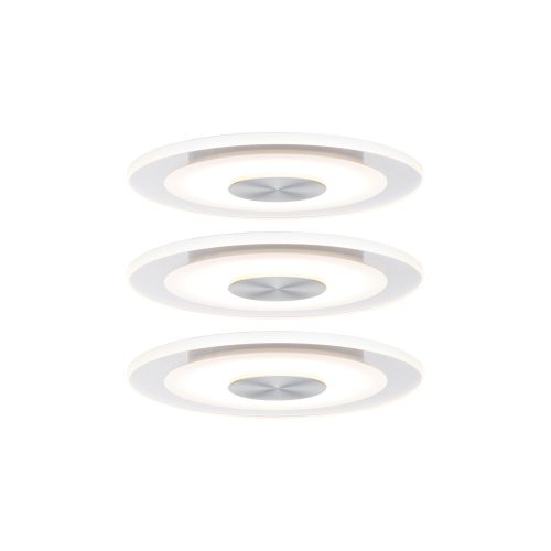Paulmann, Paulmann 92907 Whirl LED-Einbauleuchte 3er Set LED LED fest eingebaut 4.9 W Aluminium (gebürstet), Satin