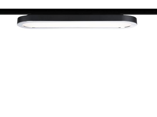 Paulmann, Paulmann Panel Loop Hochvolt-Schienensystem-Leuchte URail LED fest eingebaut 7 W LED Schwarz (matt), Chrom