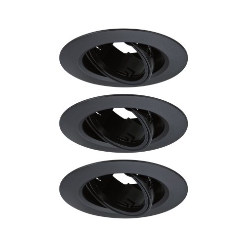 Paulmann, Paulmann 92111 Einbauleuchte 3er Set GU10 Schwarz