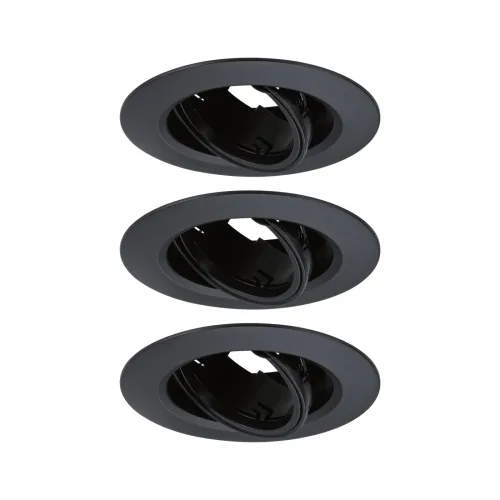 Paulmann, Paulmann 92111 Einbauleuchte 3er Set GU10 Schwarz
