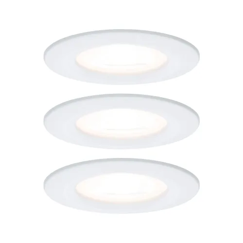 Paulmann, Paulmann Bad-Einbauleuchte 3er Set 19.5 W Weiß (matt)