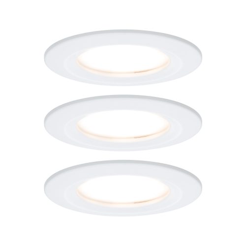 Paulmann, Paulmann Nova Bad-Einbauleuchte 3er Set LED LED 18 W IP44 Weiß (matt)