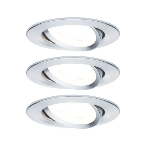 Paulmann, Paulmann 93469 Einbauleuchte 3er Set LED GU10 19.5 W Aluminium