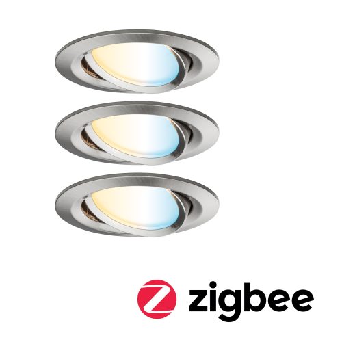 Paulmann, Paulmann 92441 LED-Deckenleuchte, LED-Einbauleuchte LED 6 W Eisen (gebürstet)