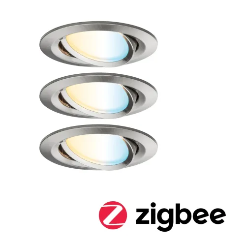 Paulmann, Paulmann 92441 LED-Deckenleuchte, LED-Einbauleuchte LED 6 W Eisen (gebürstet)