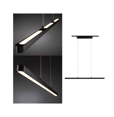 Paulmann, Paulmann URail Pendel Lento Hochvolt-Schienensystem-Leuchte URail LED Schwarz (matt)