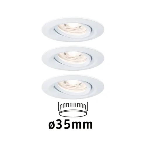 Paulmann, Paulmann 94293 EBL Nova mini Coin LED-Einbauleuchte 3er Set LED LED 4 W Weiß