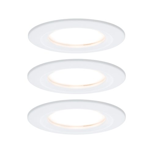 Paulmann, Paulmann Nova Bad-Einbauleuchte 3er Set LED LED 18 W IP44 Weiß (matt)