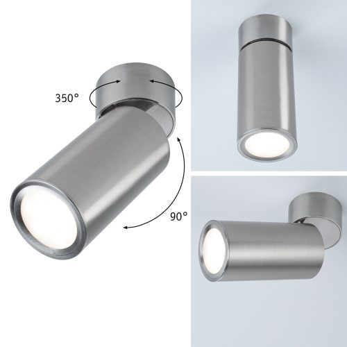 Paulmann, Paulmann Turnal Coin 3SD ABL Eisen 93091 LED-Aufbauleuchte LED LED 6 W Eisen (gebürstet)