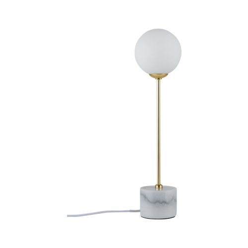 Paulmann, Paulmann Neordic Moa 79661 Tischlampe LED G9 10 W Marmor, Weiß, Gold