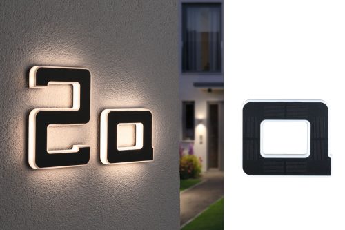 Paulmann, Paulmann 94650 Solar Hausnummer a Solar-Hausnummernleuchte EEK: A (A - G) Warmweiß Schwarz