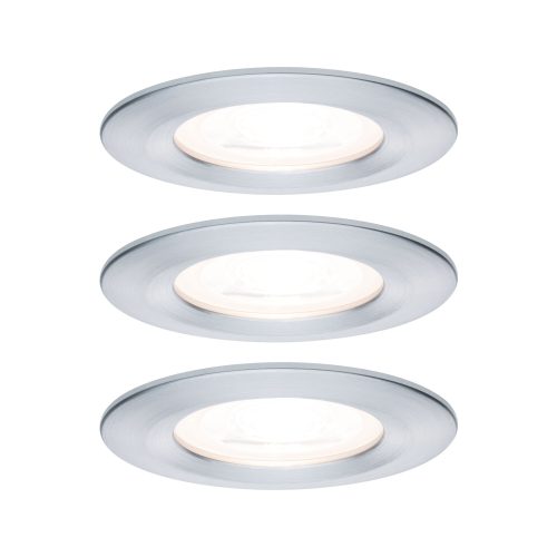 Paulmann, Paulmann Bad-Einbauleuchte 3er Set GU10 19.5 W Aluminium (gedreht)