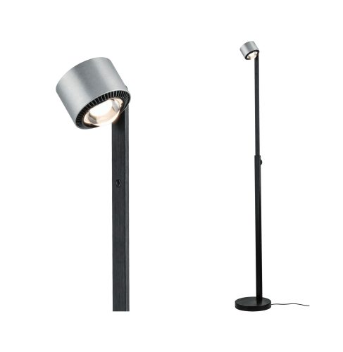 Paulmann, Paulmann Aldan 79717 LED-Stehlampe LED LED 17 W Aluminium (gebürstet), Schwarz