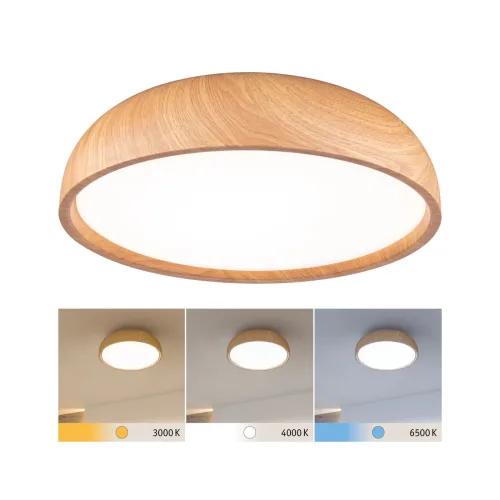 Paulmann, Paulmann 71083 Oka LED-Deckenleuchte LED LED fest eingebaut 24 W Holz