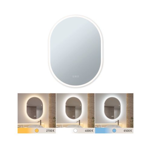 Paulmann, Paulmann Mirra 71087 LED-Spiegelleuchte 22 W Warmweiß bis Kaltweiß Weiß, Schwarz