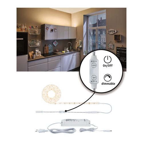 Paulmann, Paulmann SimpLED 78956 LED-Streifen-Komplettset mit Stecker 24 V 3 m Warmweiß 1 St.