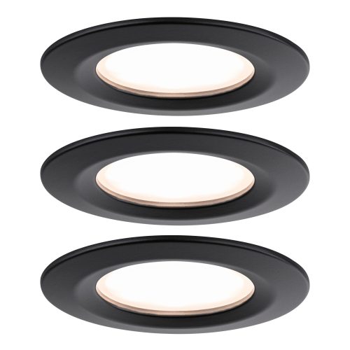 Paulmann, Paulmann 93081 Set Nova Plus LED-Einbauleuchte LED LED fest eingebaut 18 W Schwarz
