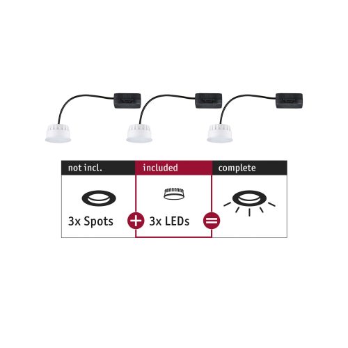 Paulmann, Paulmann LED-Bad-Einbauleuchte EEK: G (A - G) LED 18 W Satin