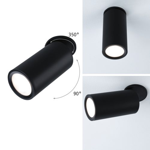Paulmann, Paulmann Turnal Coin 3SD EBL schwarz 93088 LED-Einbauleuchte LED 6 W Schwarz (matt)
