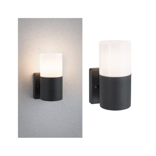 Paulmann, Paulmann Outd 230V Wandl Tubs grau 94649 Außenstandleuchte E27 Grau