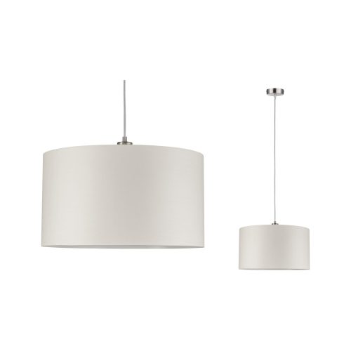Paulmann, Paulmann Tessa 70924 Pendelleuchte LED E27 60 W Creme, Edelstahl (gebürstet)