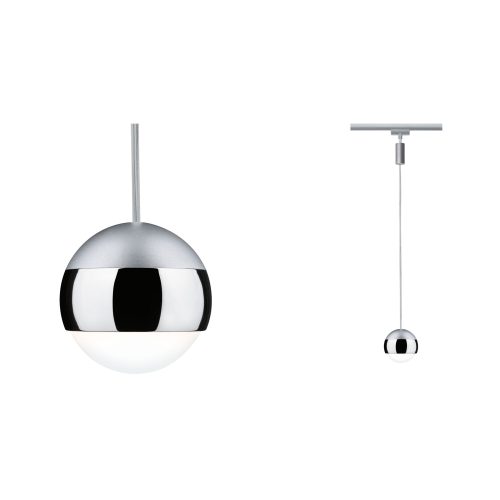 Paulmann, Paulmann Pendel Capsule Hochvolt-Schienensystem-Leuchte URail 6 W LED Chrom (matt), Chrom