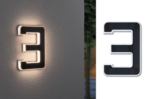 Paulmann, Paulmann 79844 4000870798447 Solar-Hausnummernleuchte EEK: A (A - G) 0.20 W Warmweiß Schwarz