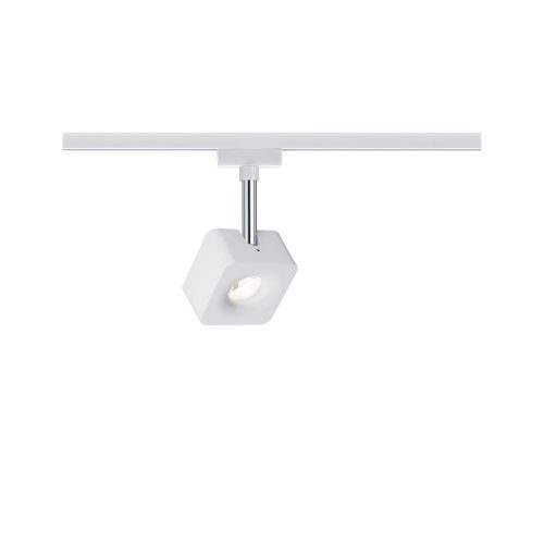 Paulmann, Paulmann Cube Hochvolt-Schienensystem-Leuchte URail LED fest eingebaut 8 W LED Weiß, Chrom