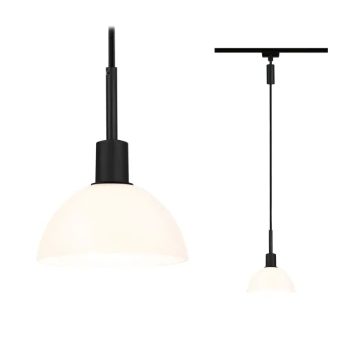 Paulmann, Paulmann Sarrasani Pendelleuchte URail E14 Schwarz (matt), Opal