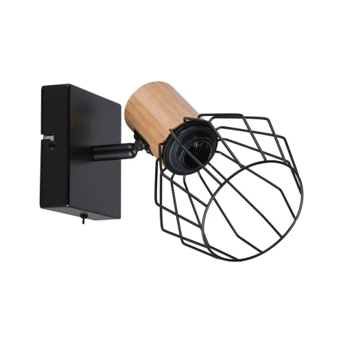 Paulmann, Paulmann Lanka 66766 Wandstrahler E14 Schwarz, Holz (hell)