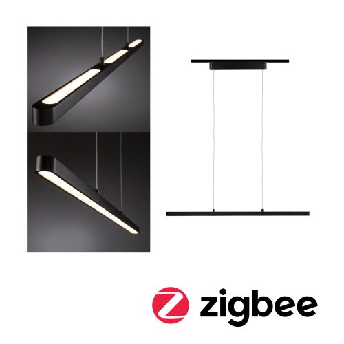 Paulmann, Paulmann Lento LED-Pendelleuchte URail LED fest eingebaut 42 W LED Schwarz (matt)