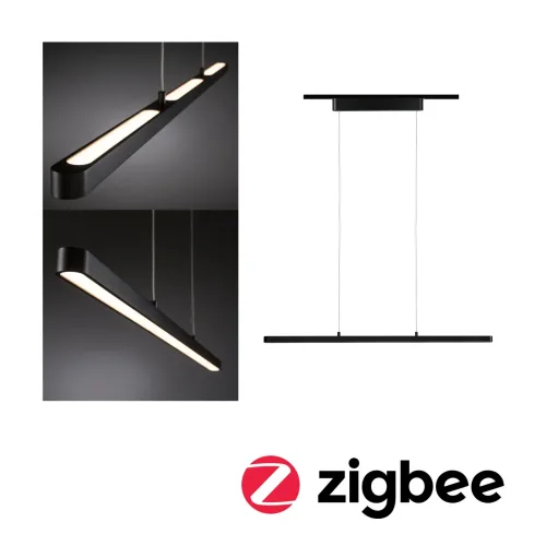 Paulmann, Paulmann Lento LED-Pendelleuchte URail LED fest eingebaut 42 W LED Schwarz (matt)