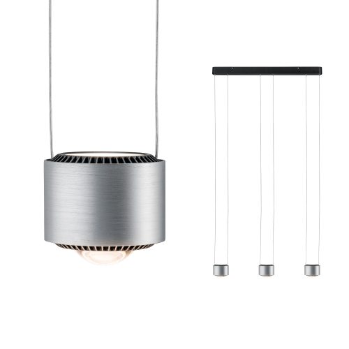 Paulmann, Paulmann Aldan 79720 LED-Pendelleuchte LED 15 W Aluminium, Schwarz