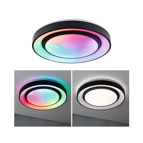 Paulmann, Paulmann 70545 Rainbow LED-Deckenleuchte LED LED 19.25 W Schwarz, Weiß