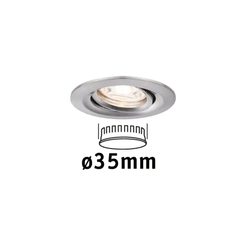 Paulmann, Paulmann 94294 EBL Nova mini Coin LED-Einbauleuchte LED LED fest eingebaut 4 W Eisen