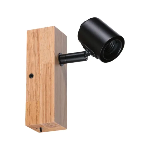 Paulmann, Paulmann Arvid 66770 Wandstrahler E27 Schwarz, Holz (hell)