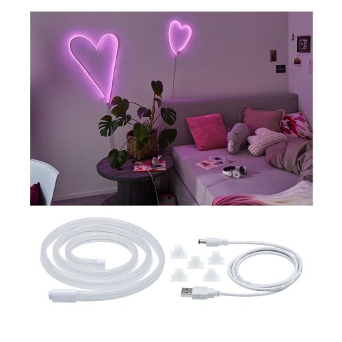 Paulmann, Paulmann 70561 LED-Streifen mit Stecker 5 V 1 m Pink 1 St.