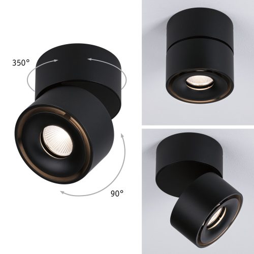 Paulmann, Paulmann 93371 Spircle LED-Aufbauleuchte LED LED fest eingebaut 8 W Schwarz (matt)
